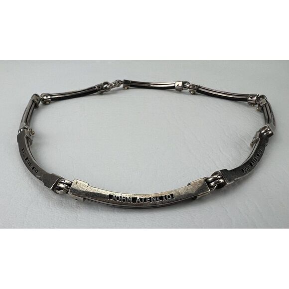 Vintage John Atencio Sterling Silver 18k JA SS Necklace - Picture 5 of 16
